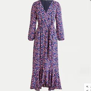 J.Crew Tie Waist Midi Dress. Size 2 EUC